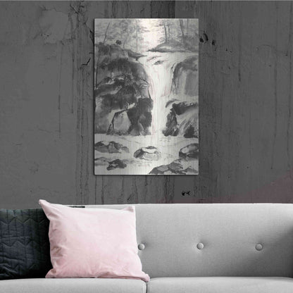 Luxe Metal Art 'Sumi Waterfall IV' by Chris Paschke, Metal Wall Art,24x36