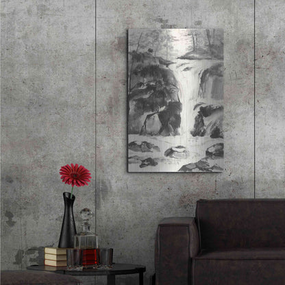 Luxe Metal Art 'Sumi Waterfall IV' by Chris Paschke, Metal Wall Art,24x36