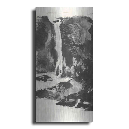 Luxe Metal Art 'Sumi Waterfall View I' by Chris Paschke, Metal Wall Art,2:1 P