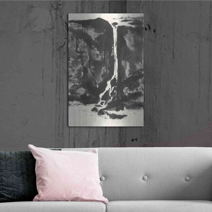 Luxe Metal Art 'Sumi Waterfall View II' by Chris Paschke, Metal Wall Art,24x36