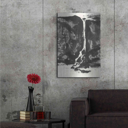 Luxe Metal Art 'Sumi Waterfall View II' by Chris Paschke, Metal Wall Art,24x36