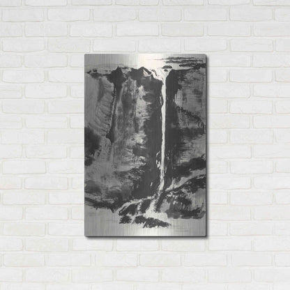 Luxe Metal Art 'Sumi Waterfall View III' by Chris Paschke, Metal Wall Art,24x36
