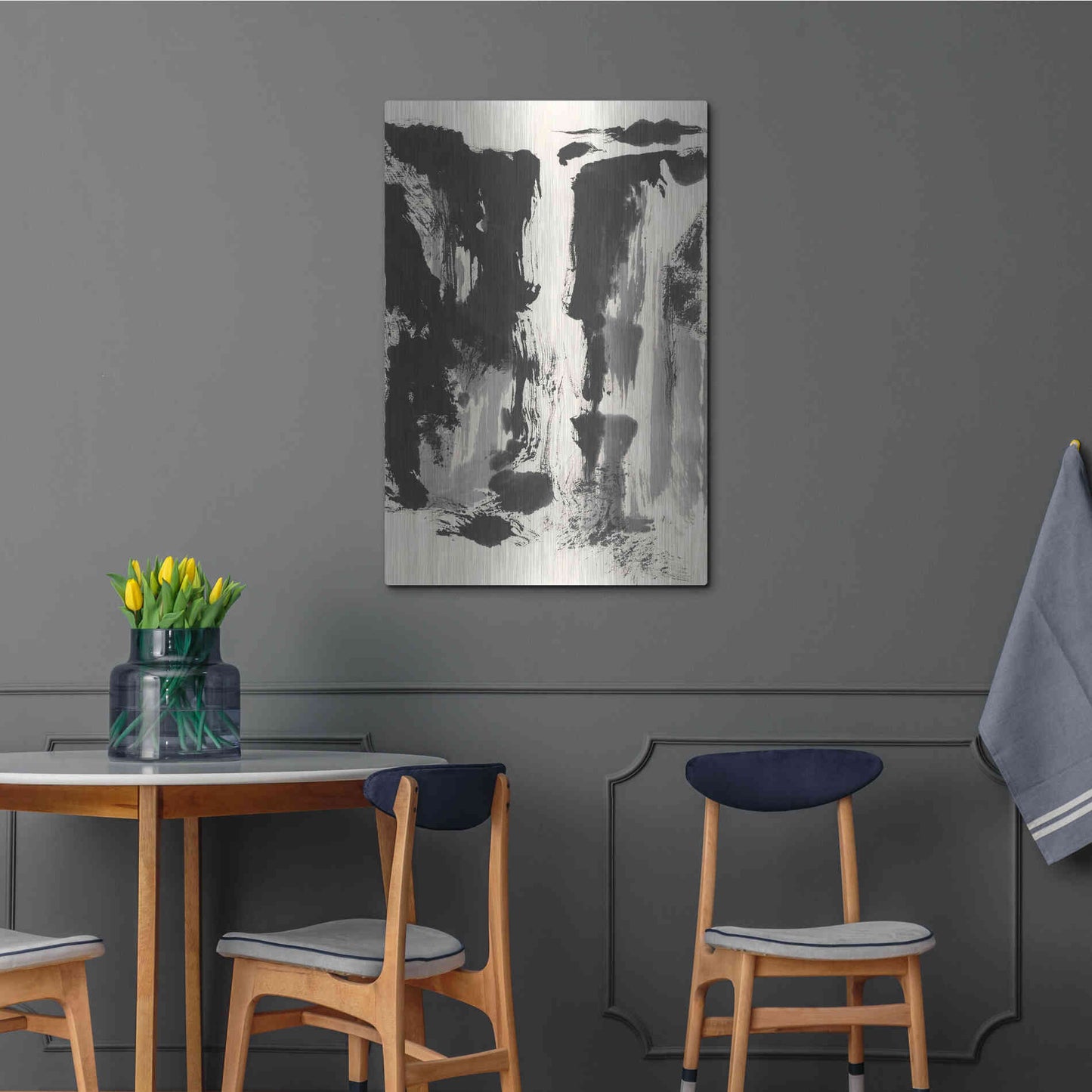Luxe Metal Art 'Sumi Waterfall View IV' by Chris Paschke, Metal Wall Art,24x36