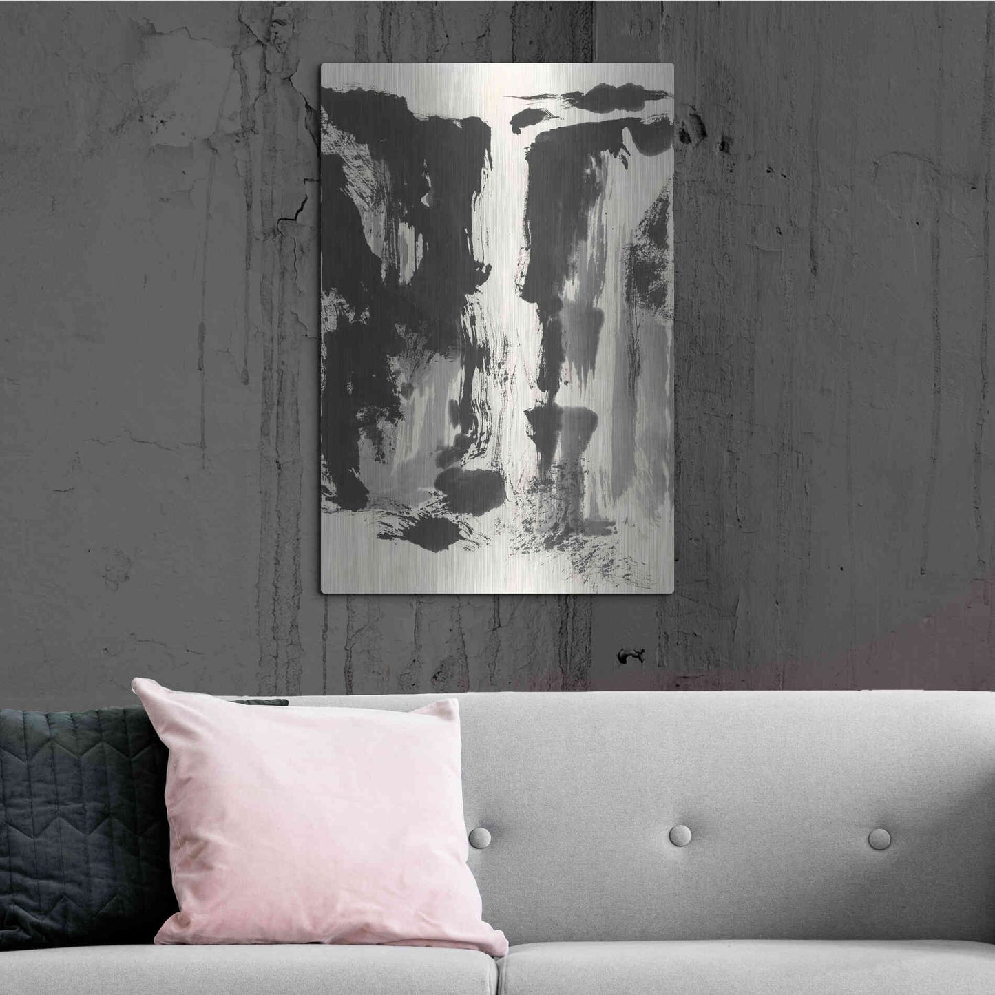 Luxe Metal Art 'Sumi Waterfall View IV' by Chris Paschke, Metal Wall Art,24x36