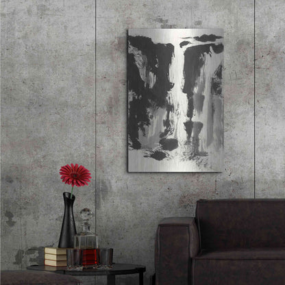 Luxe Metal Art 'Sumi Waterfall View IV' by Chris Paschke, Metal Wall Art,24x36
