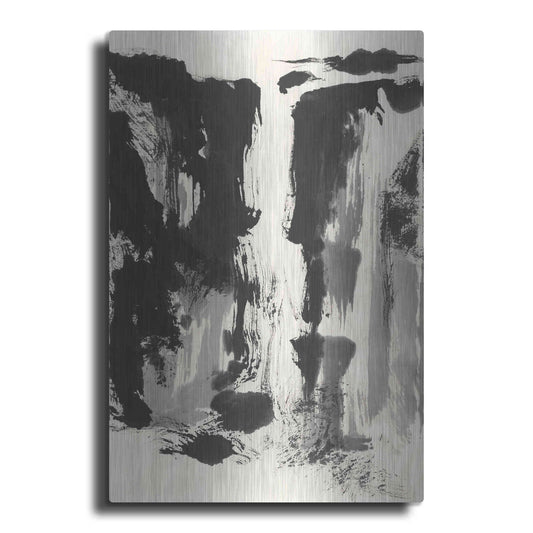 Luxe Metal Art 'Sumi Waterfall View IV' by Chris Paschke, Metal Wall Art