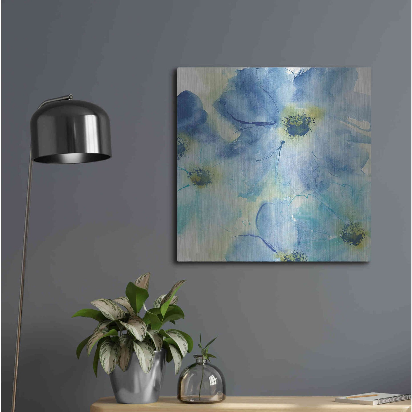 Luxe Metal Art 'Seashell Cosmos I' by Chris Paschke, Metal Wall Art,24x24