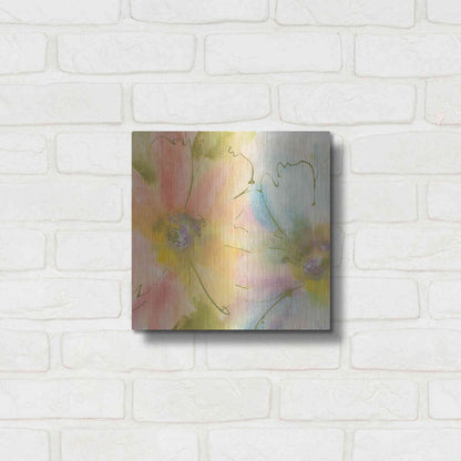 Luxe Metal Art 'Rainbow Cosmos I' by Chris Paschke, Metal Wall Art,12x12