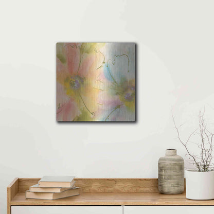 Luxe Metal Art 'Rainbow Cosmos I' by Chris Paschke, Metal Wall Art,12x12