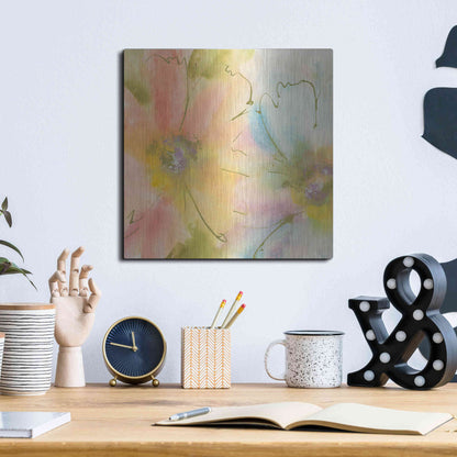 Luxe Metal Art 'Rainbow Cosmos I' by Chris Paschke, Metal Wall Art,12x12