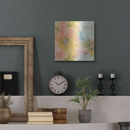 Luxe Metal Art 'Rainbow Cosmos I' by Chris Paschke, Metal Wall Art,12x12