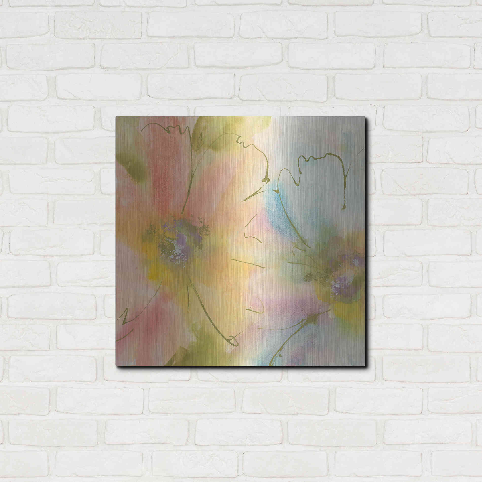 Luxe Metal Art 'Rainbow Cosmos I' by Chris Paschke, Metal Wall Art,24x24