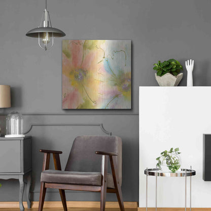 Luxe Metal Art 'Rainbow Cosmos I' by Chris Paschke, Metal Wall Art,24x24