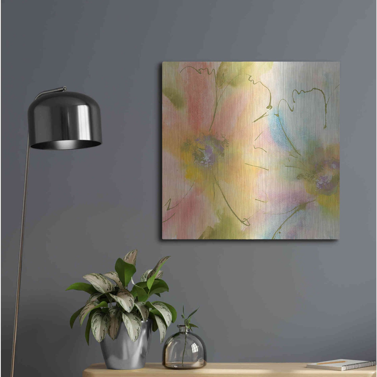 Luxe Metal Art 'Rainbow Cosmos I' by Chris Paschke, Metal Wall Art,24x24