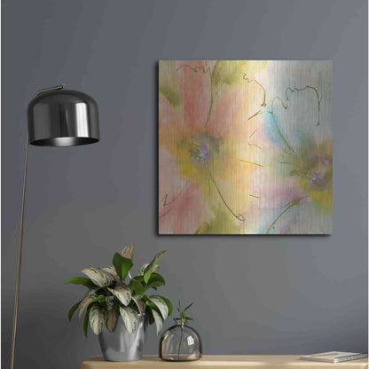 Luxe Metal Art 'Rainbow Cosmos I' by Chris Paschke, Metal Wall Art,24x24