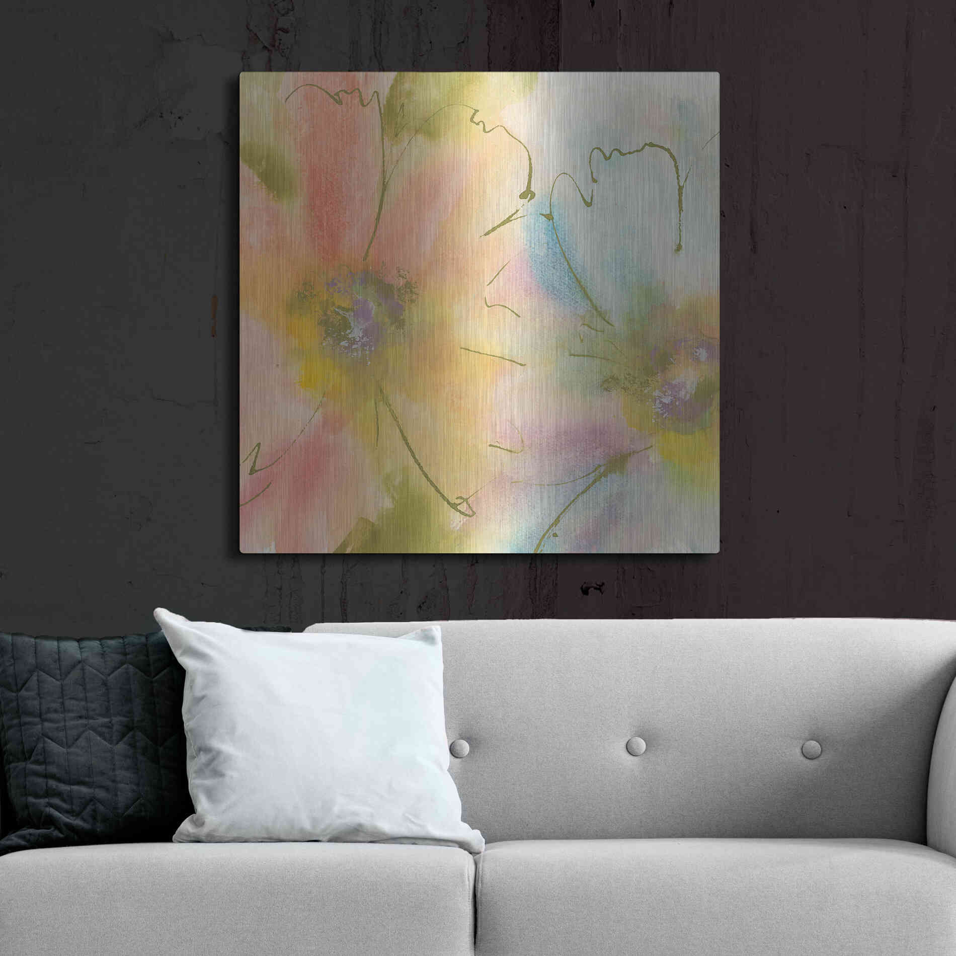 Luxe Metal Art 'Rainbow Cosmos I' by Chris Paschke, Metal Wall Art,36x36