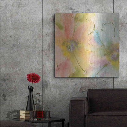 Luxe Metal Art 'Rainbow Cosmos I' by Chris Paschke, Metal Wall Art,36x36