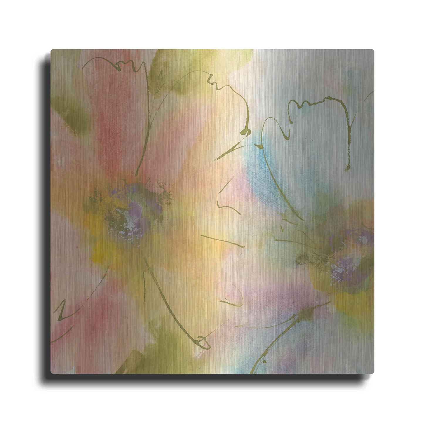 Luxe Metal Art 'Rainbow Cosmos I' by Chris Paschke, Metal Wall Art