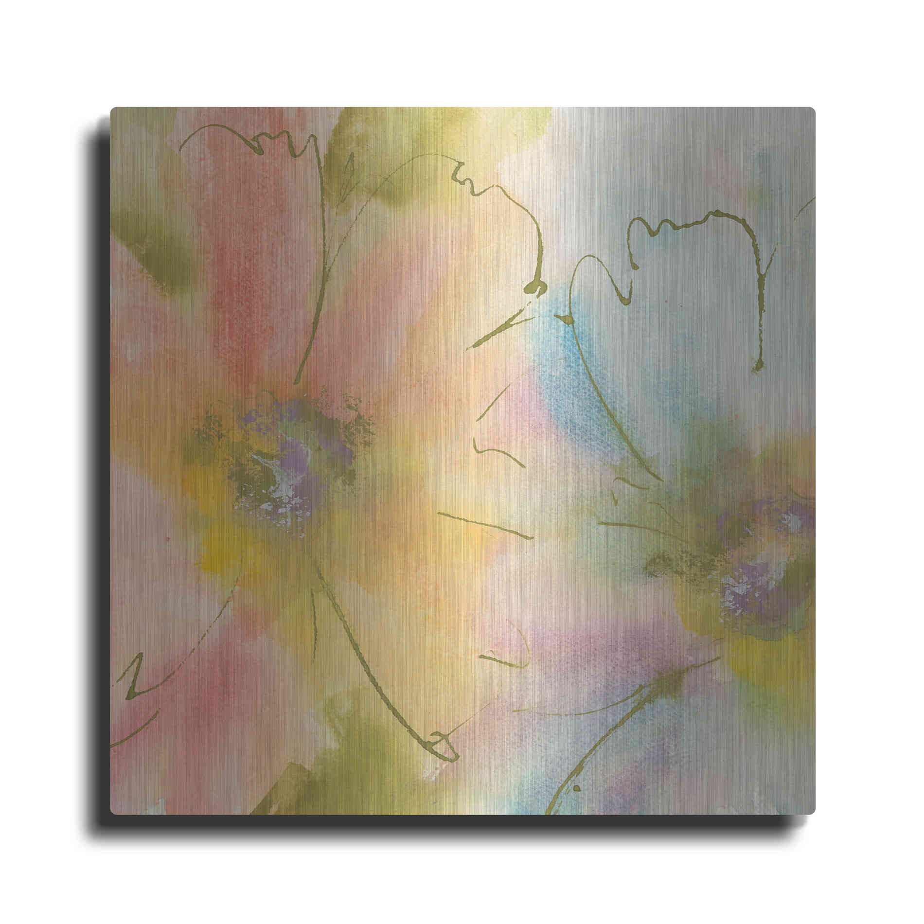 Luxe Metal Art 'Rainbow Cosmos I' by Chris Paschke, Metal Wall Art