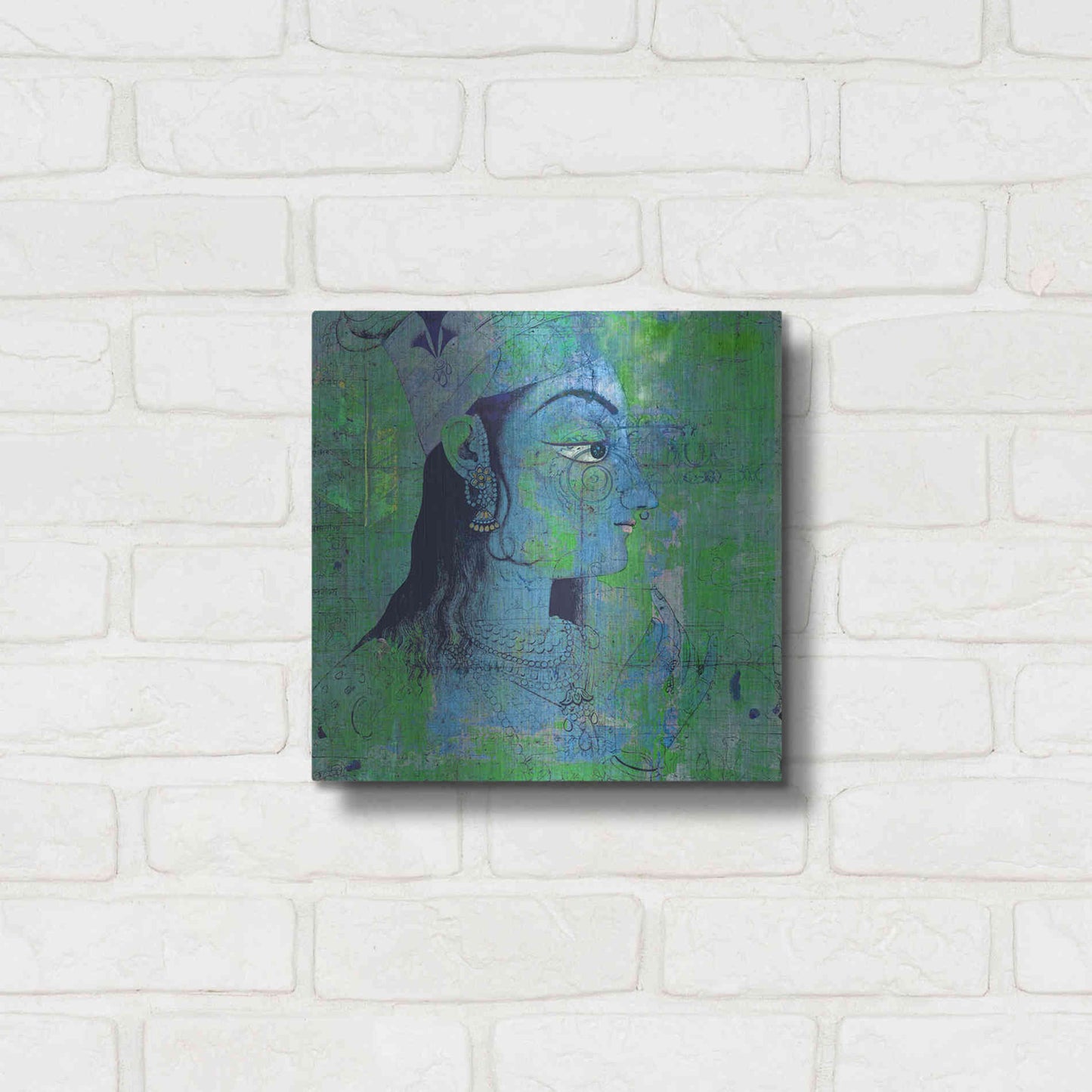 Luxe Metal Art 'Classic Krishna' by Elena Ray Metal Wall Art,12x12