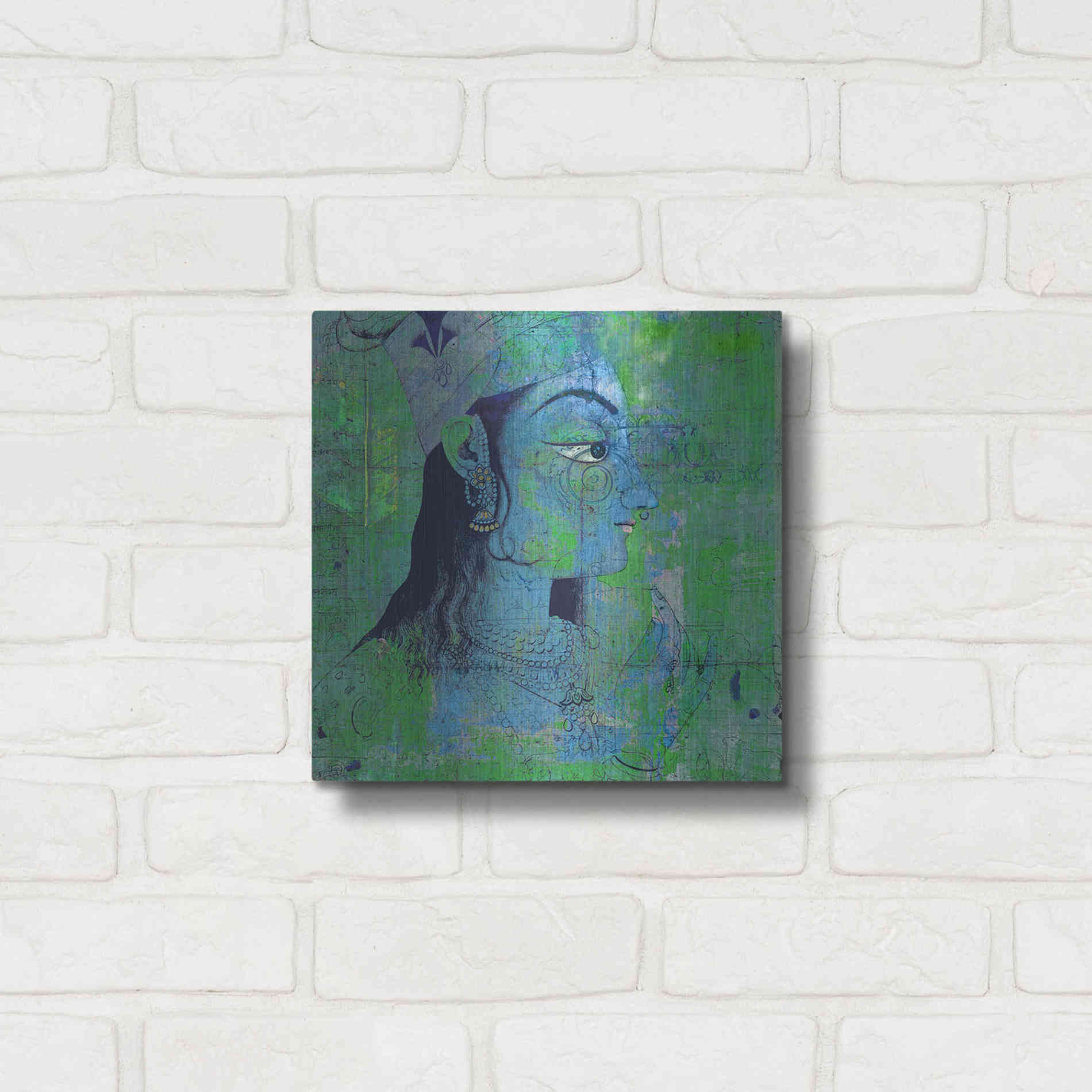 Luxe Metal Art 'Classic Krishna' by Elena Ray Metal Wall Art,12x12