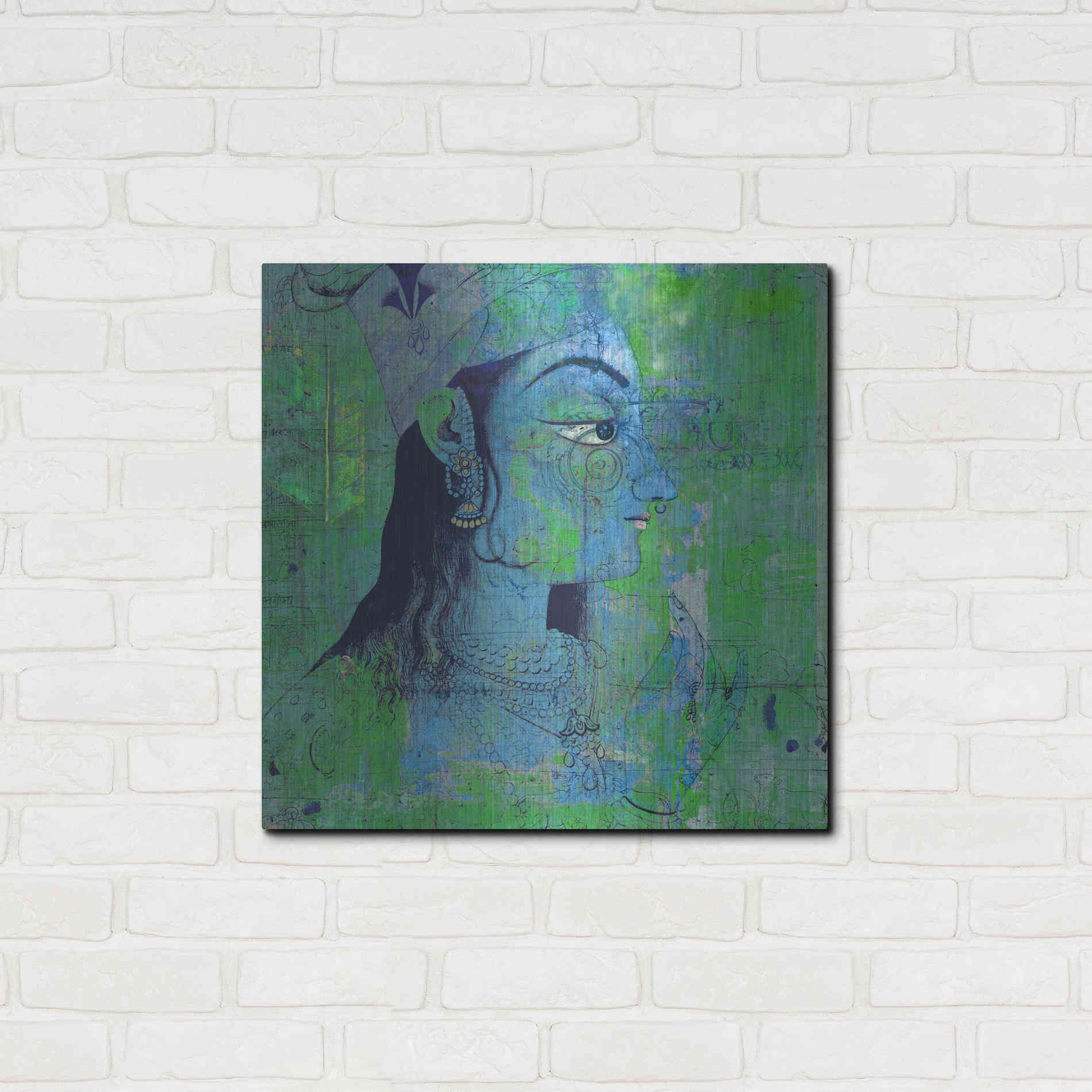 Luxe Metal Art 'Classic Krishna' by Elena Ray Metal Wall Art,24x24