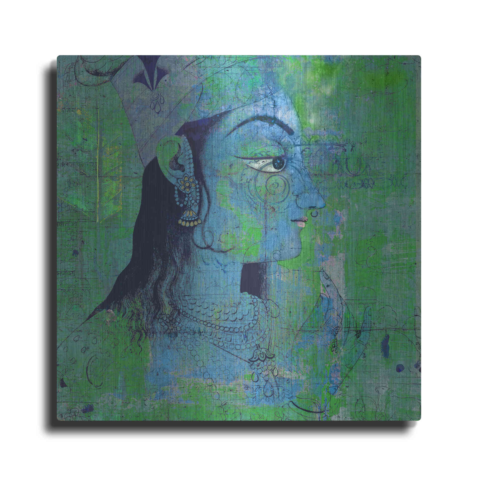 Luxe Metal Art 'Classic Krishna' by Elena Ray Metal Wall Art