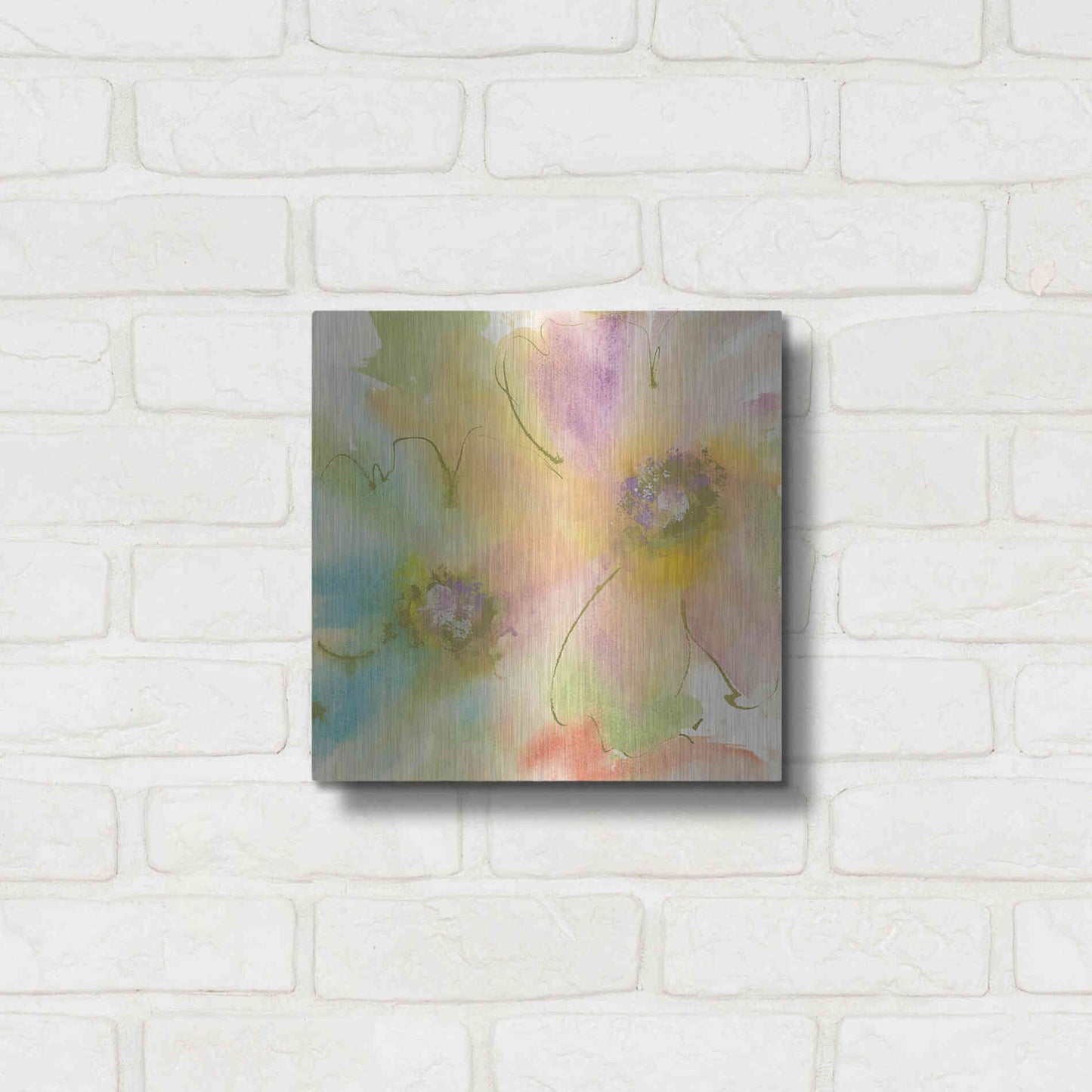 Luxe Metal Art 'Rainbow Cosmos II' by Chris Paschke, Metal Wall Art,12x12