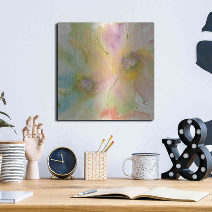 Luxe Metal Art 'Rainbow Cosmos II' by Chris Paschke, Metal Wall Art,12x12