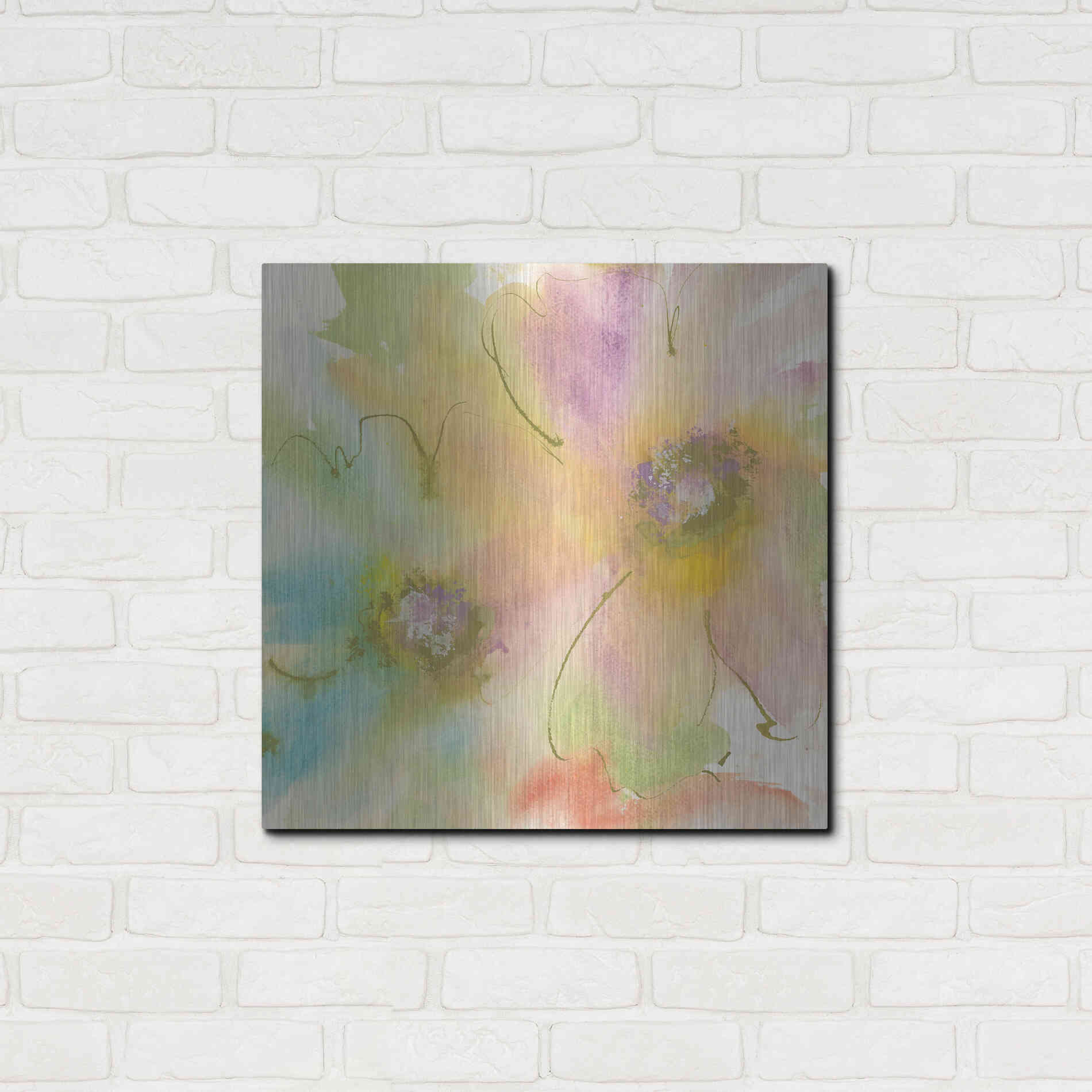 Luxe Metal Art 'Rainbow Cosmos II' by Chris Paschke, Metal Wall Art,24x24
