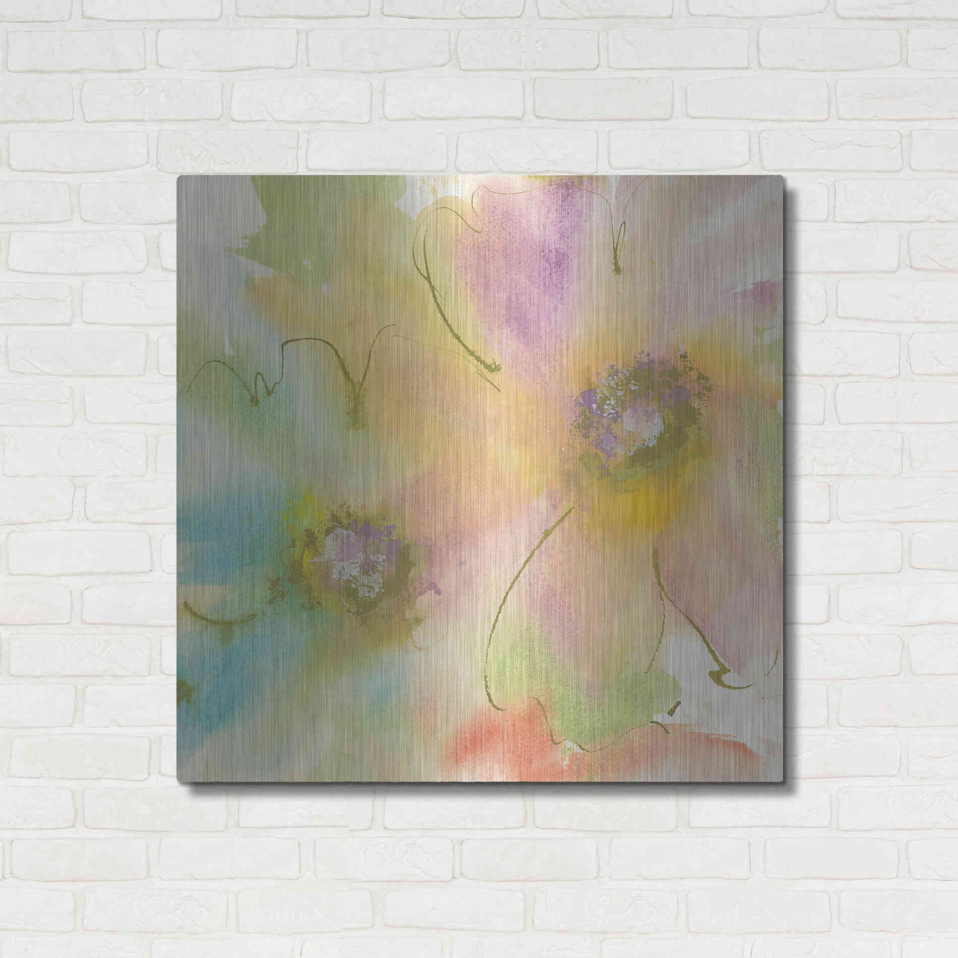 Luxe Metal Art 'Rainbow Cosmos II' by Chris Paschke, Metal Wall Art,36x36