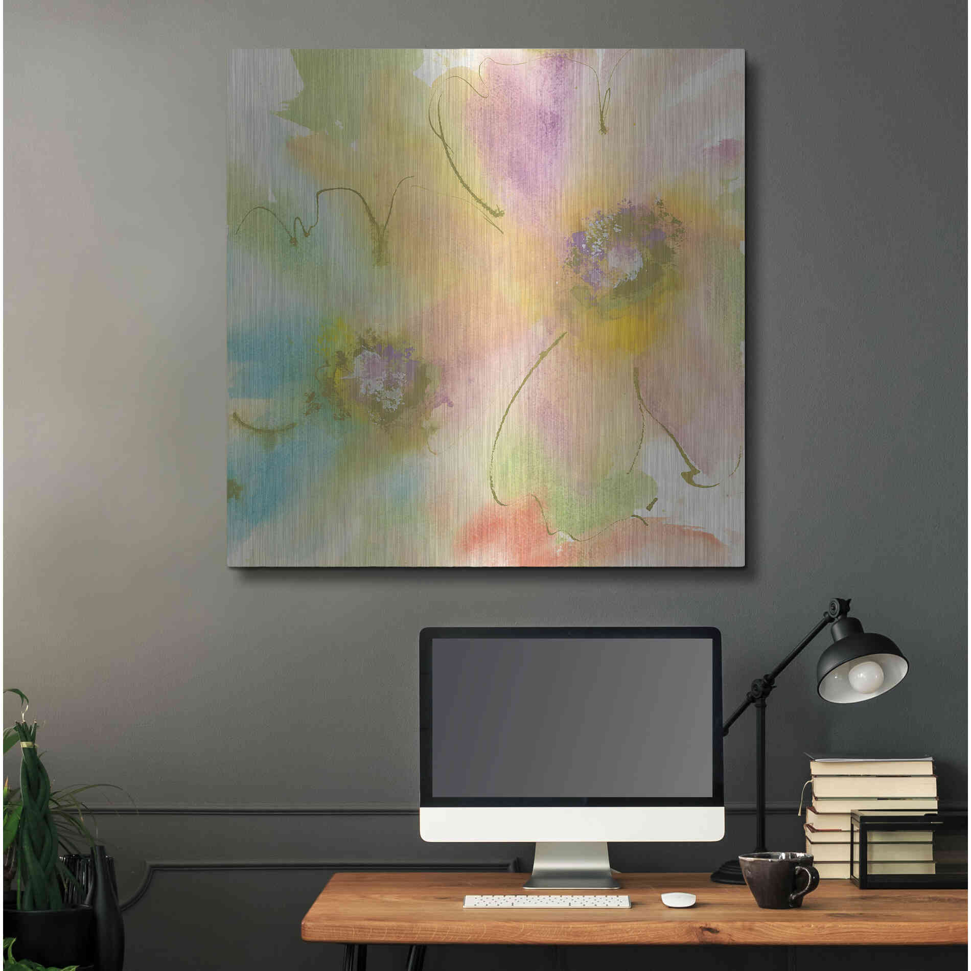 Luxe Metal Art 'Rainbow Cosmos II' by Chris Paschke, Metal Wall Art,36x36