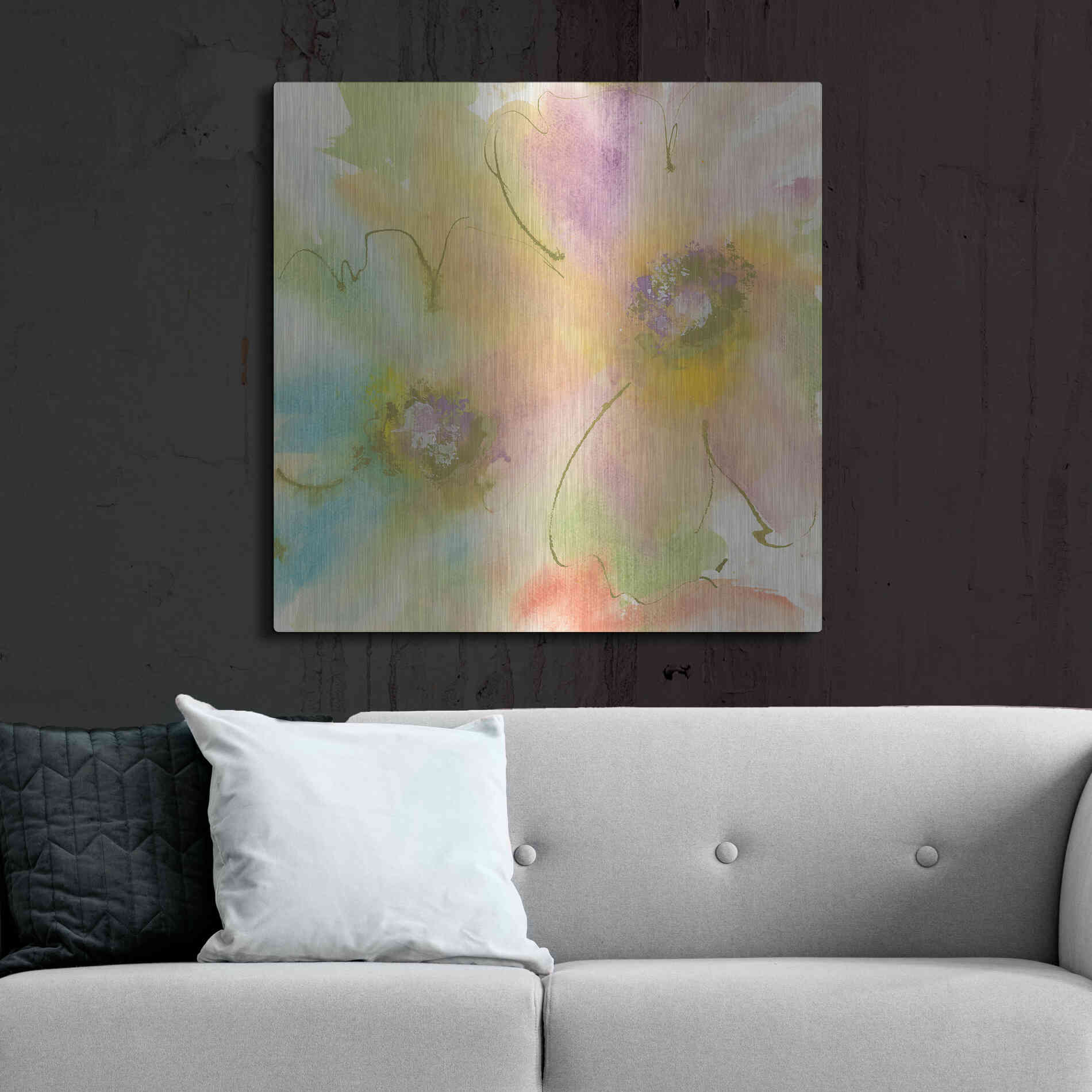 Luxe Metal Art 'Rainbow Cosmos II' by Chris Paschke, Metal Wall Art,36x36