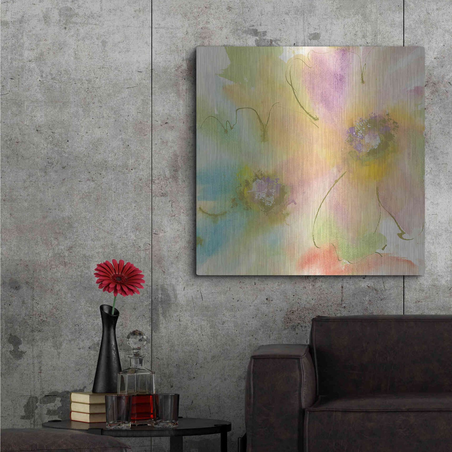 Luxe Metal Art 'Rainbow Cosmos II' by Chris Paschke, Metal Wall Art,36x36