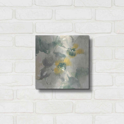 Luxe Metal Art 'Silver Quince I' by Chris Paschke, Metal Wall Art,12x12