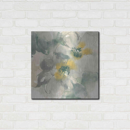 Luxe Metal Art 'Silver Quince I' by Chris Paschke, Metal Wall Art,24x24