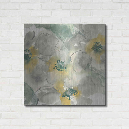 Luxe Metal Art 'Silver Quince II' by Chris Paschke, Metal Wall Art,36x36