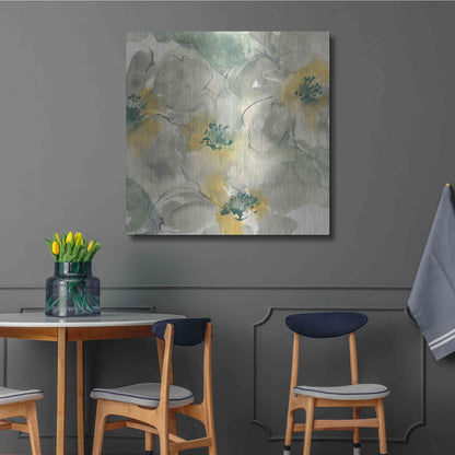 Luxe Metal Art 'Silver Quince II' by Chris Paschke, Metal Wall Art,36x36
