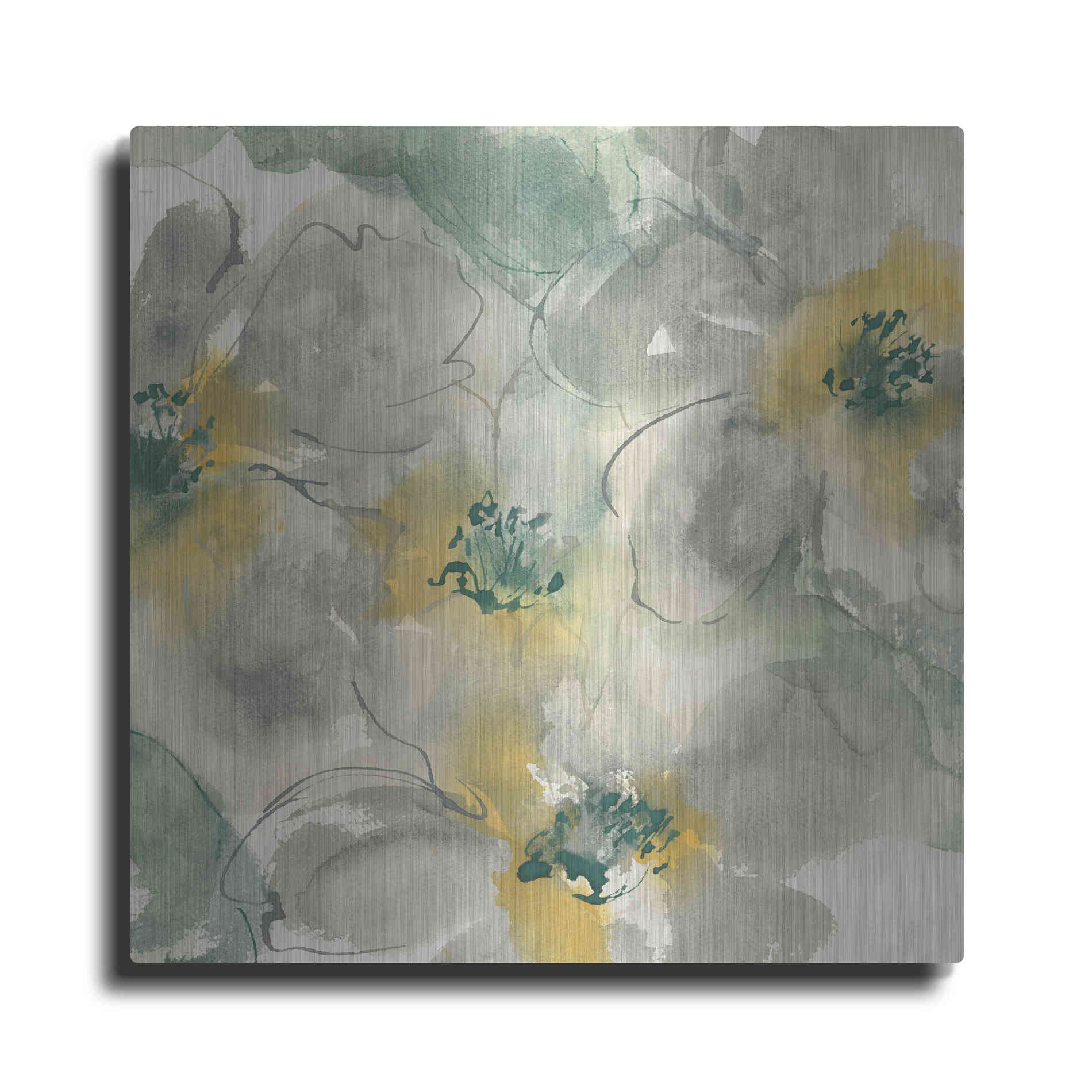 Luxe Metal Art 'Silver Quince II' by Chris Paschke, Metal Wall Art