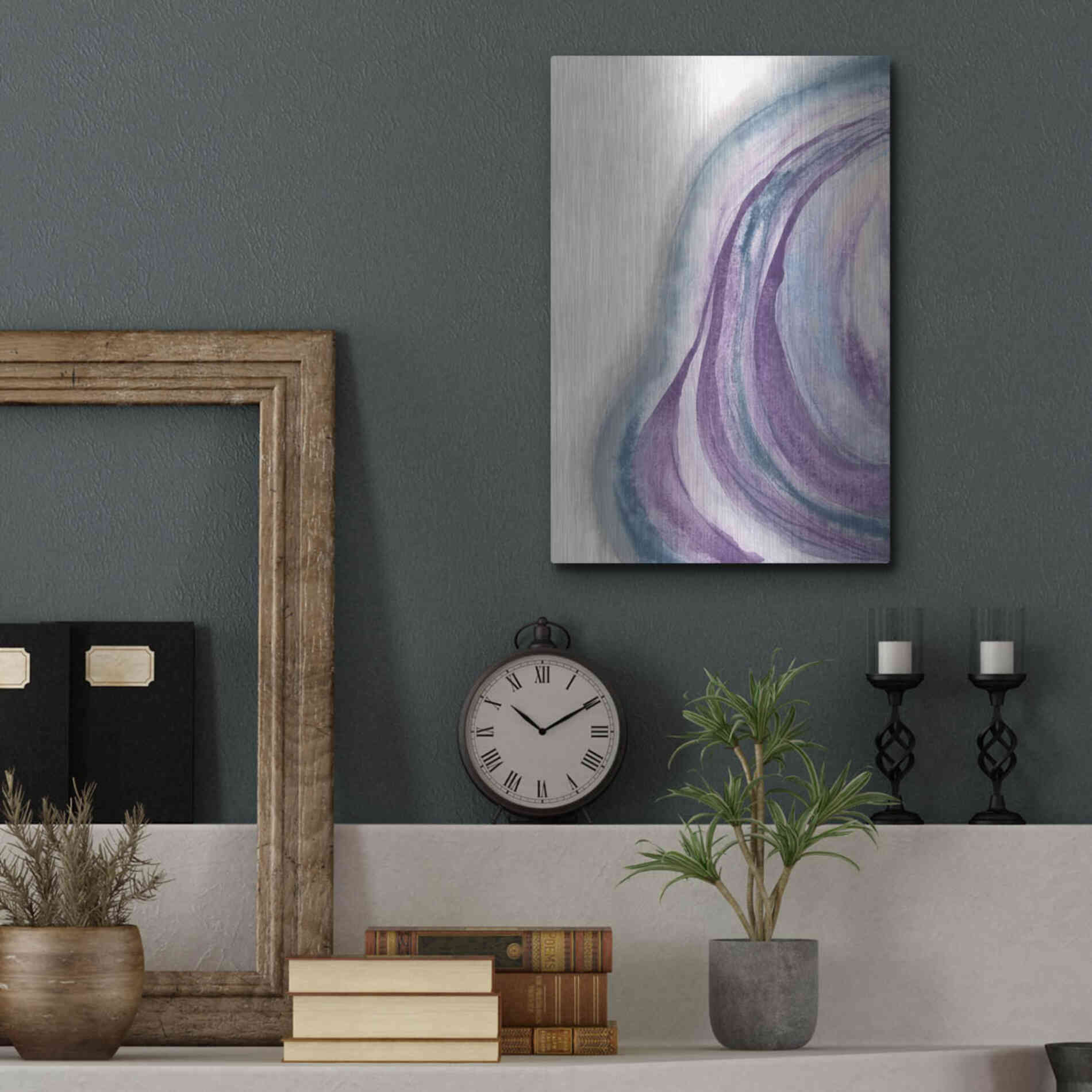 Luxe Metal Art 'Watercolor Geode I' by Chris Paschke, Metal Wall Art,12x16