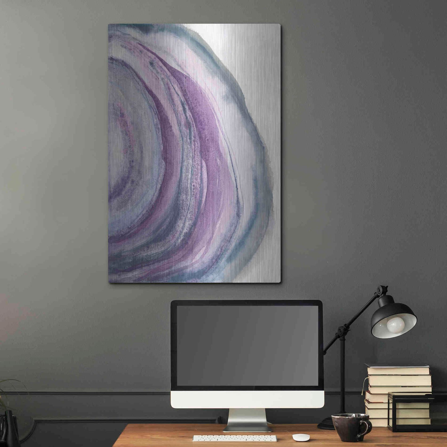 Luxe Metal Art 'Watercolor Geode II' by Chris Paschke, Metal Wall Art,24x36