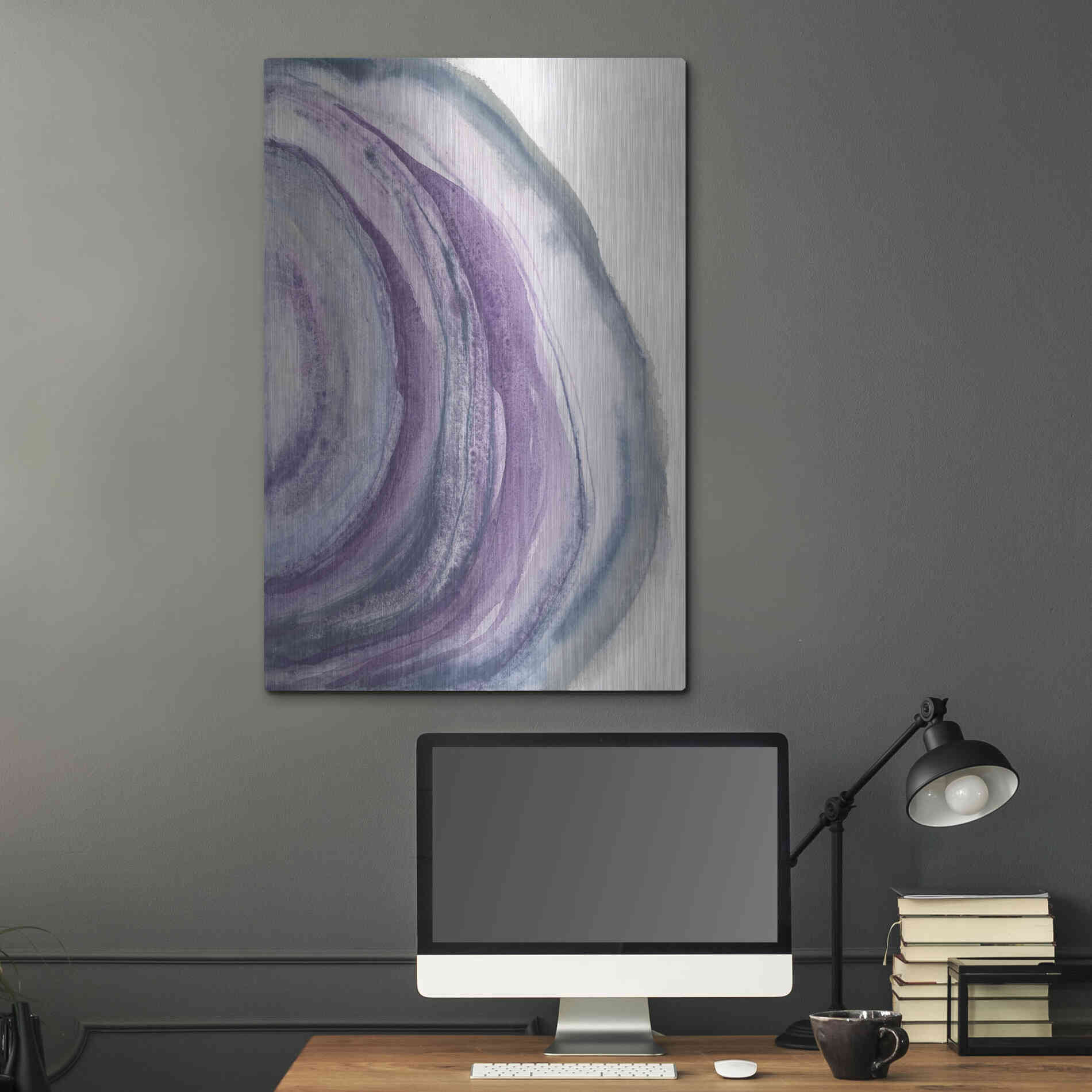 Luxe Metal Art 'Watercolor Geode II' by Chris Paschke, Metal Wall Art,24x36