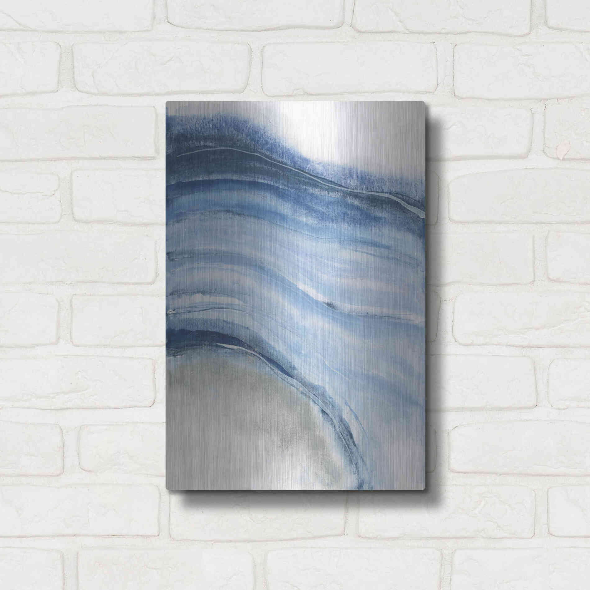 Luxe Metal Art 'Watercolor Geode IV' by Chris Paschke, Metal Wall Art,12x16