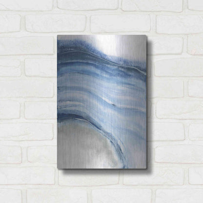 Luxe Metal Art 'Watercolor Geode IV' by Chris Paschke, Metal Wall Art,12x16