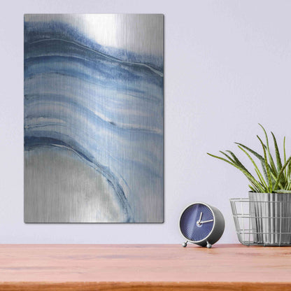 Luxe Metal Art 'Watercolor Geode IV' by Chris Paschke, Metal Wall Art,12x16