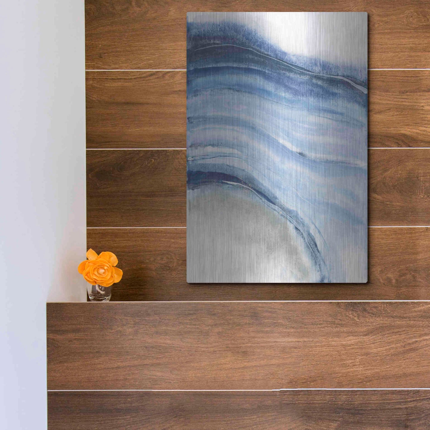 Luxe Metal Art 'Watercolor Geode IV' by Chris Paschke, Metal Wall Art,12x16