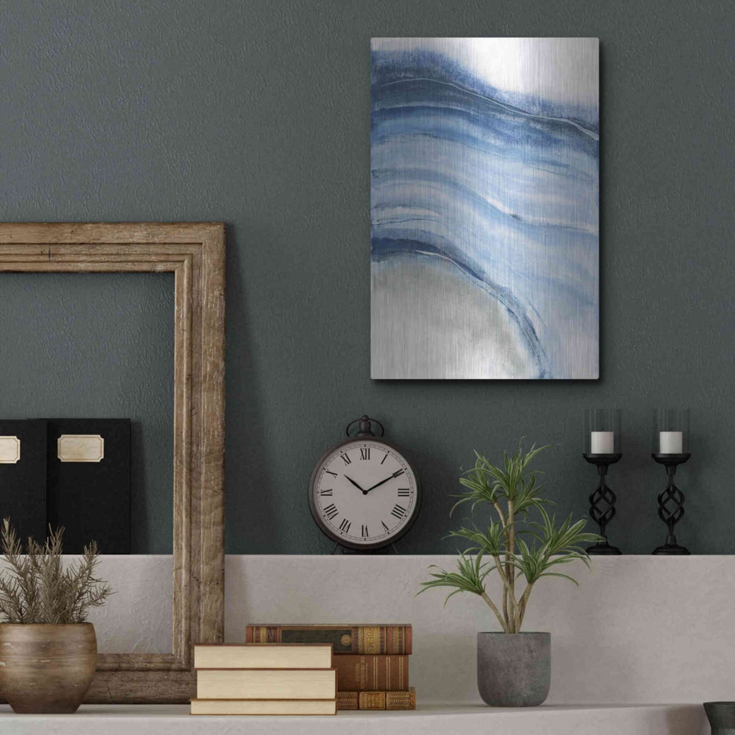 Luxe Metal Art 'Watercolor Geode IV' by Chris Paschke, Metal Wall Art,12x16