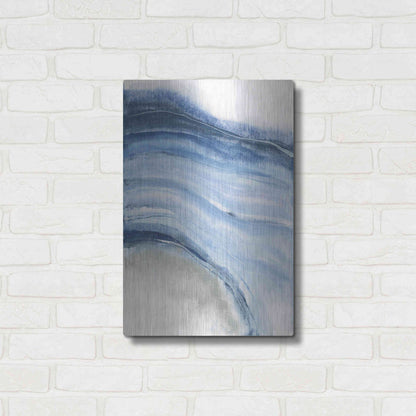 Luxe Metal Art 'Watercolor Geode IV' by Chris Paschke, Metal Wall Art,16x24