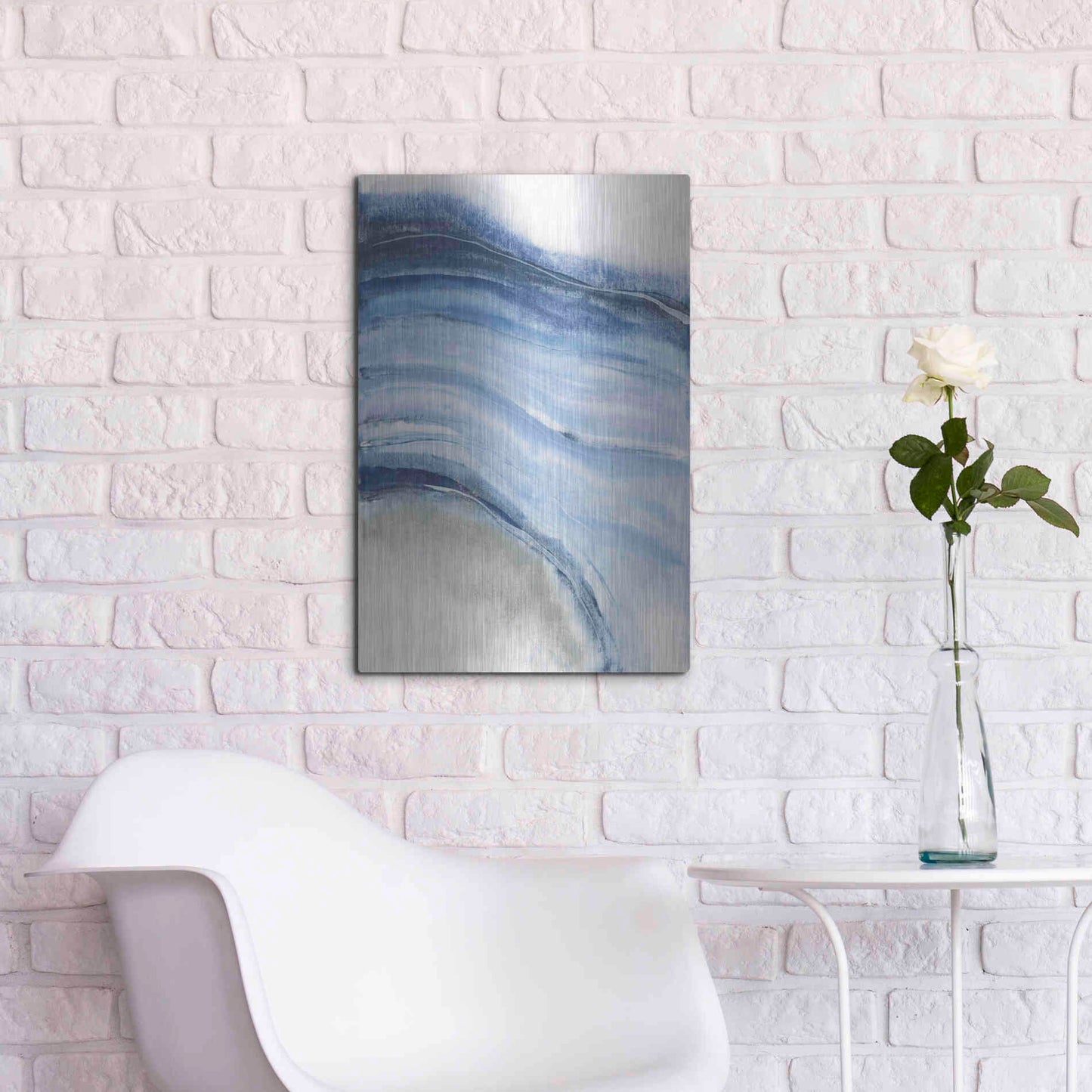 Luxe Metal Art 'Watercolor Geode IV' by Chris Paschke, Metal Wall Art,16x24