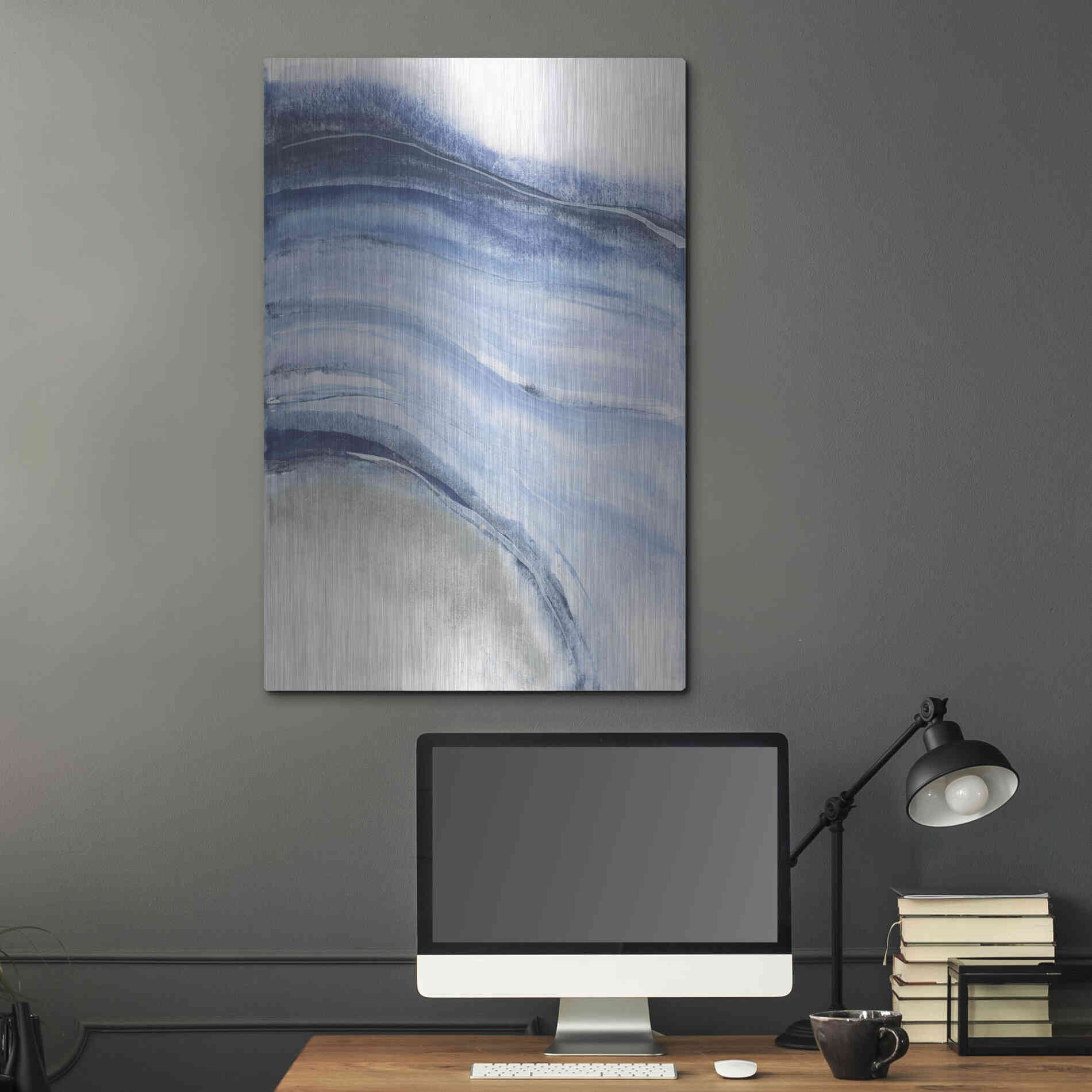 Luxe Metal Art 'Watercolor Geode IV' by Chris Paschke, Metal Wall Art,24x36